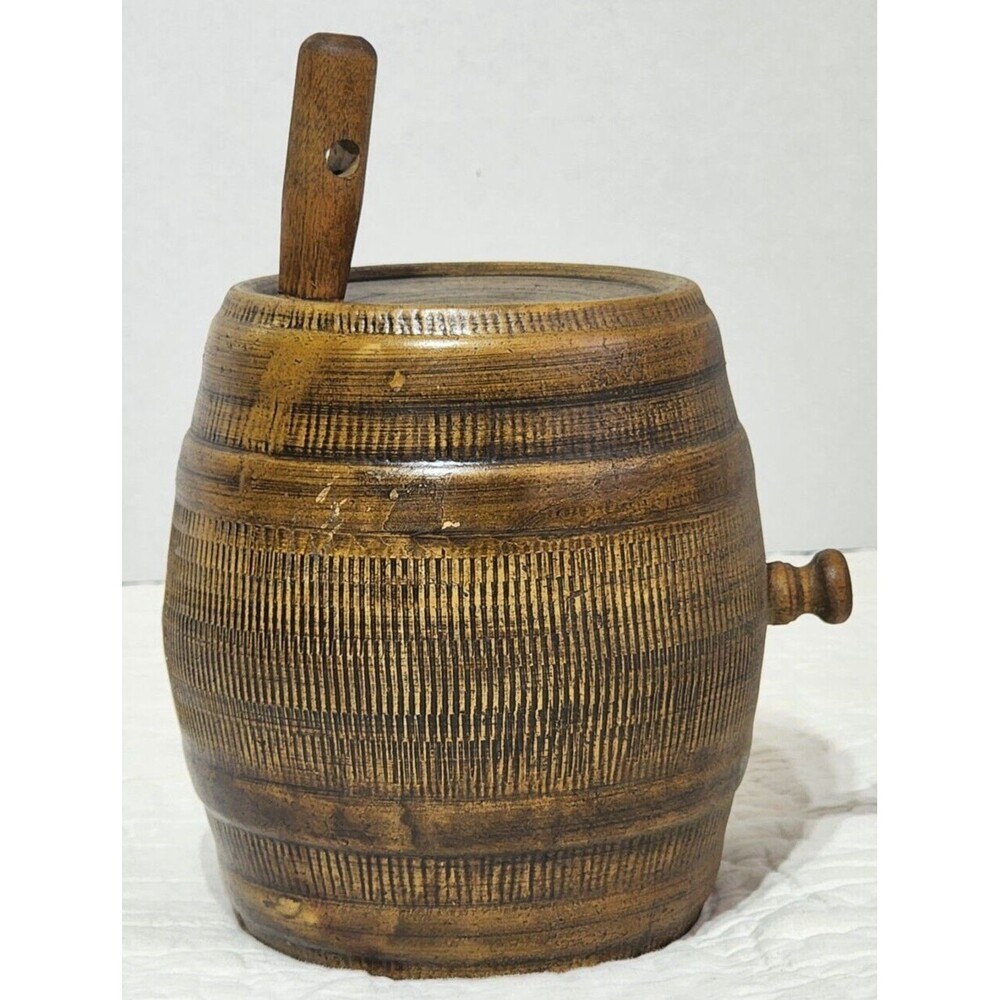 Vintage Ceramic Whiskey Barrell Keg Decanter